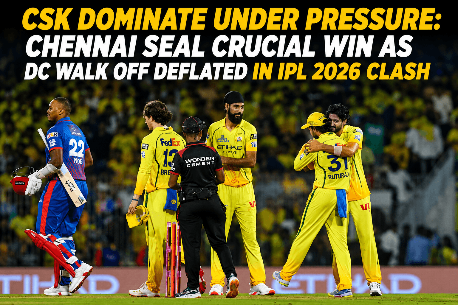 CSK Beat DC: Chennai Jump to 6th in IPL 2026 Points Table, Playoff Race Tightens