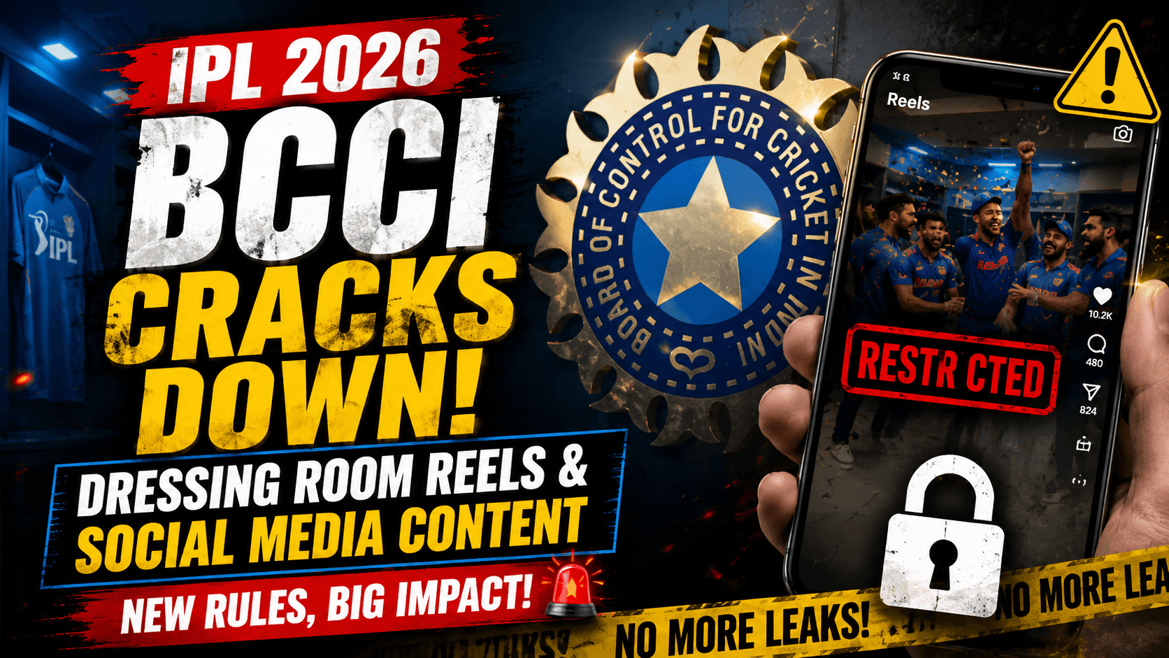 IPL 2026: BCCI Cracks Down on Dressing Room Reels and Social Media Content