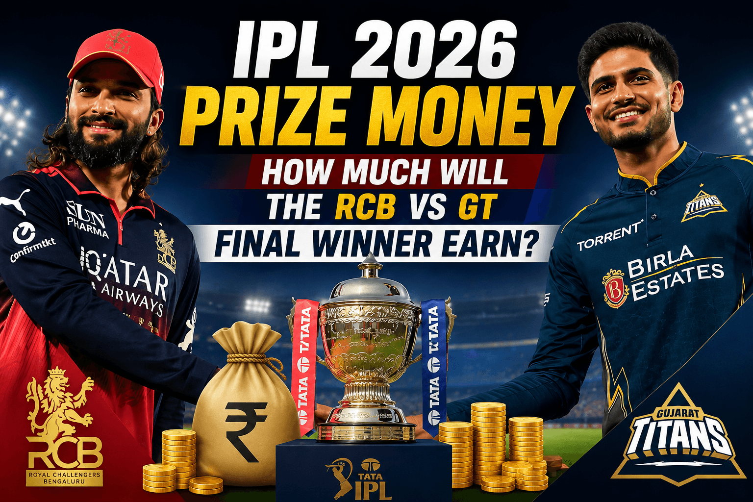IPL 2026 Prize Money: How Much Will the RCB vs GT Final Winner Earn?